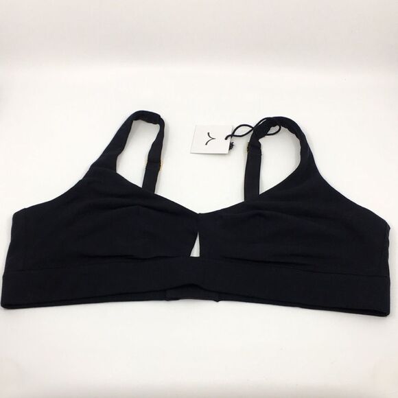 NWT Knickey organic black cotton keyhole bralette no underwire Sz XXXL - Picture 1 of 14